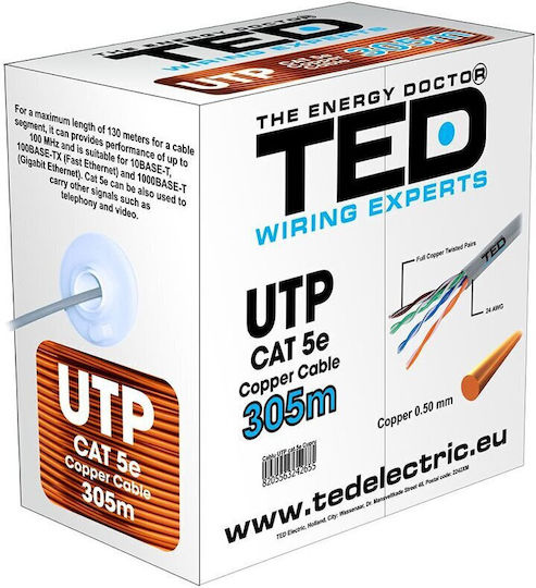 Ftp Cable Category 5 0.5mm Copper Length 305m
