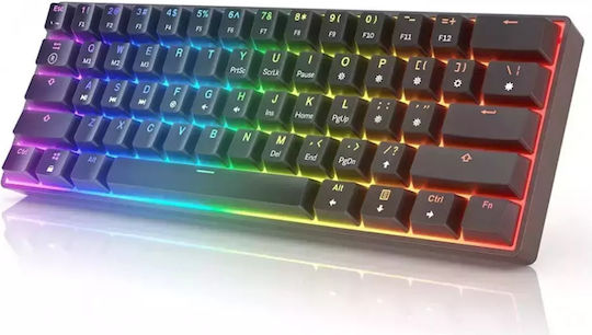HK Gaming GK61 Gaming Mechanical Keyboard 60% with Gateron Yellow switches and RGB lighting (English US)