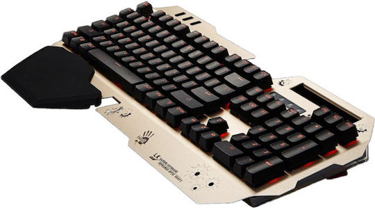 A4Tech Bloody B860 Гейминг Механична Клавиатура с LK Blue суичове и Подсветени клавиши (Гръцки) Сребрист