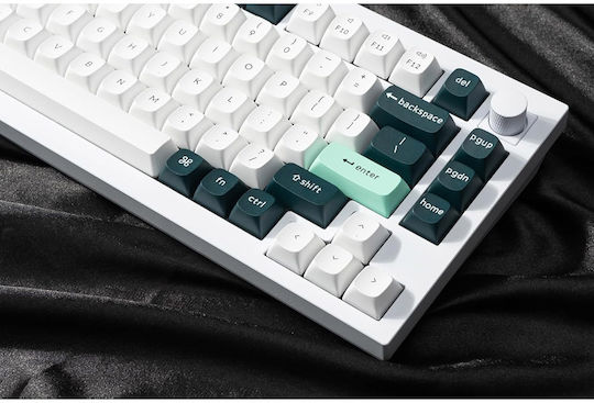 Keychron Q1H-P1 HE QMK Q1H-P1 Tastatură Mecanică de Gaming Fără Fir 75% cu Comutatoare Gateron Double-Rail Magnetic Purple și Iluminare RGB (Engleză SUA) Alb