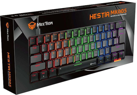 Meetion MK005BT Wireless Gaming Mechanical Keyboard 60% with Outemu Blue switches and RGB lighting (English US)