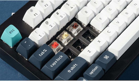 Keychron Q5 Max Q5M-P1 QMK/VIA Q5M-P1 Ασύρματο Gaming Μηχανικό Πληκτρολόγιο με Gateron Jupiter Red διακόπτες και RGB φωτισμό (Αγγλικό US) Shell White