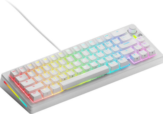 Glorious PC Gaming Race GMMK 3 Gaming Μηχανικό Πληκτρολόγιο 65% με Glorious Fox διακόπτες και RGB φωτισμό (Αγγλικό US) Λευκό