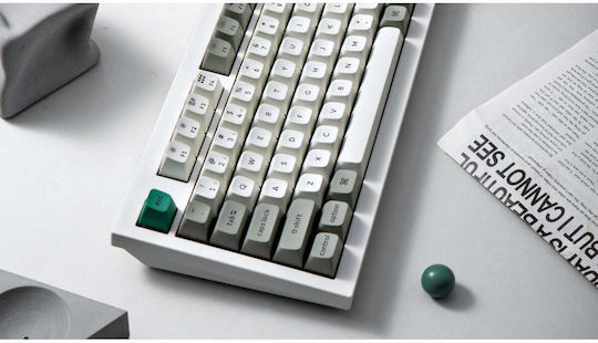 Keychron Q5 Max Q5M-P1 QMK/VIA Q5M-P1 Ασύρματο Gaming Μηχανικό Πληκτρολόγιο με Gateron Jupiter Red διακόπτες και RGB φωτισμό (Αγγλικό US) Shell White