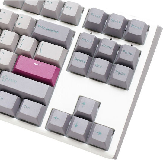 Ducky One 3 Mist Gaming Πληκτρολόγιο Tenkeyless με Cherry MX Silent Red διακόπτες και RGB φωτισμό (Αγγλικό US) Λευκό