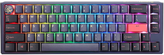 Ducky Wired One 3 Cosmic Sf Gaming Μηχανικό Πληκτρολόγιο 65% με Cherry MX Speed Silver διακόπτες και RGB φωτισμό (Αγγλικό US)