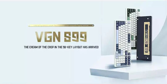VGN S99 Wireless Gaming Mechanical Keyboard with Custom switches and RGB lighting (English US) White
