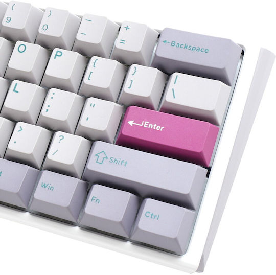 Ducky Wired One 3 Mist Mini Gaming Μηχανικό Πληκτρολόγιο 60% με Cherry MX Brown διακόπτες και RGB φωτισμό (Αγγλικό US) White/Grey