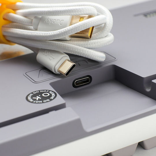 Ducky One 3 Mist Gaming Μηχανικό Πληκτρολόγιο με Cherry MX Clear διακόπτες και RGB φωτισμό (Αγγλικό US) Λευκό