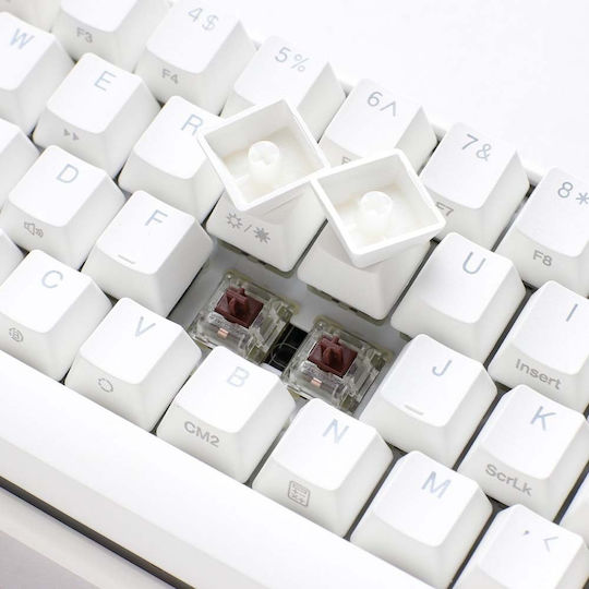 Ducky One 3 Classic Mini Gaming Μηχανικό Πληκτρολόγιο 60% με Cherry MX Brown διακόπτες και RGB φωτισμό (Αγγλικό US) Pure White