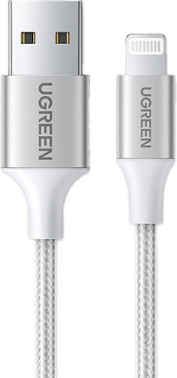 Ugreen Braided USB to Lightning Cable Ασημί 1m (60161)