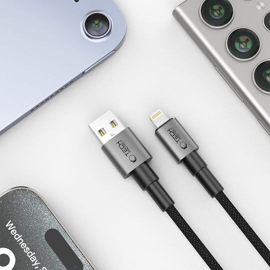 Tech-Protect Ultraboost Dna USB-A to Lightning Cable 12W Γκρι 0.25m