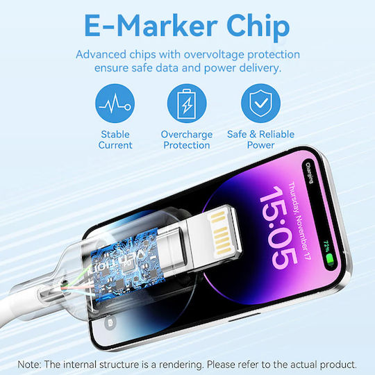 Vention USB-C To Lightning Cable Black 2m LAMBH