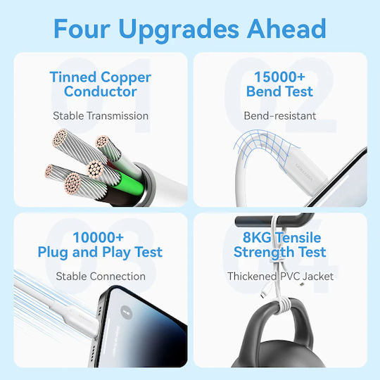 Vention USB-A to Lightning Cable Μπλε 1m LAKSF