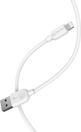 Borofone LinkJet BX14 USB to Lightning Cable Λευκό 3m