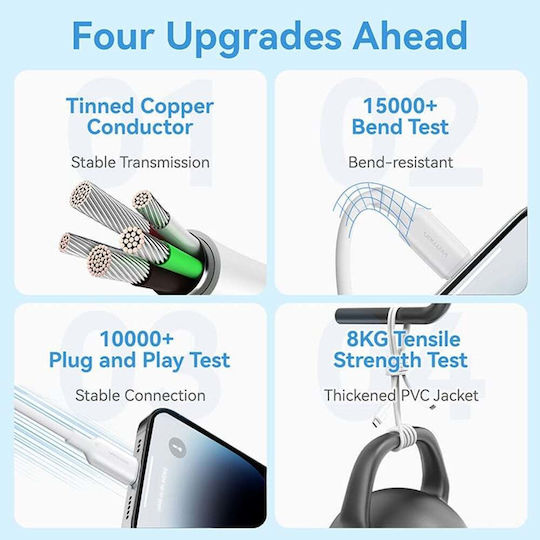 Vention USB-A to Lightning Cable Λευκό 1m LAMWF