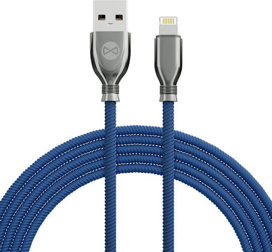 Forever Braided USB to Lightning Cable Μπλε 1m (GSM097155)