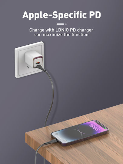 Ldnio USB-C to Lightning Cable 30W Blue 2m