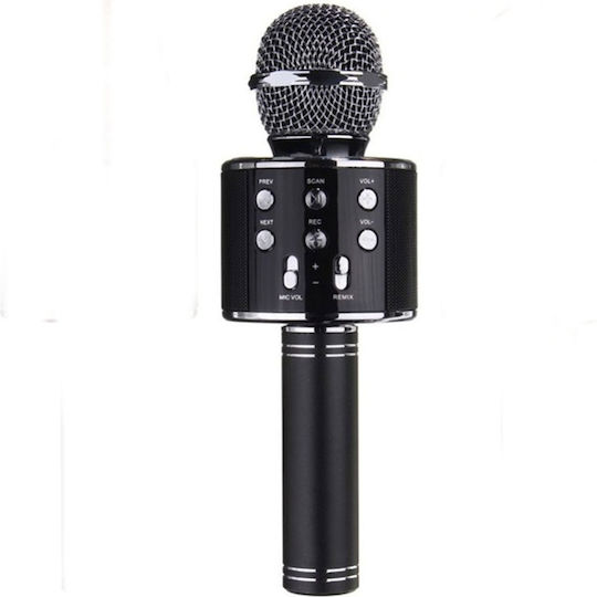 WSTER Μικρόφωνο Karaoke Ασύρματο WS-858 WS-868 WS-858 Μαύρο