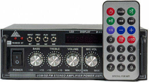 AXD Sound Усилвател Караоке TE-25A Черен