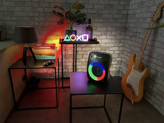 N-Gear Ηχείο Karaoke με Ενσύρματo Μικρόφωνο και Εφέ Φωτισμού LGP4 Studio Μαύρο
