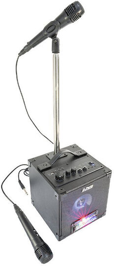 Party Karaoke Lautsprecher mit Kabelgebundenem Mikrofon und Lichteffekten Singtogether Schwarz