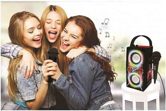 Lexibook Ηχείο Karaoke με Ενσύρματo Μικρόφωνο και Εφέ Φωτισμού Voice BTP180TVZ Κόκκινο