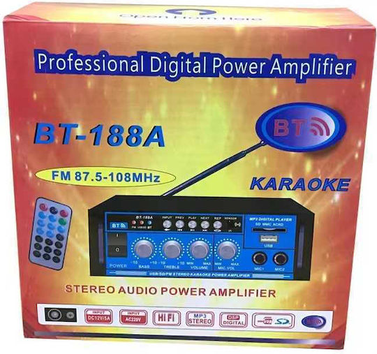 Ενισχυτής Karaoke BT-188A Μαύρος