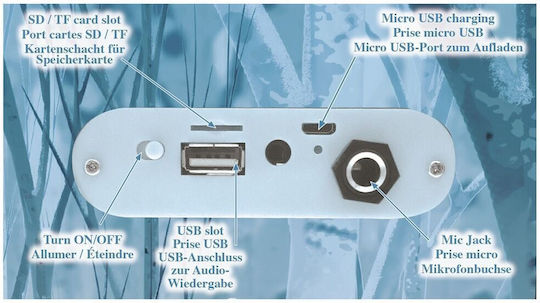 Lexibook Karaoke Speaker with Wired Microphone and Lighting Effects 23894C BTP180FZZ Light Blue