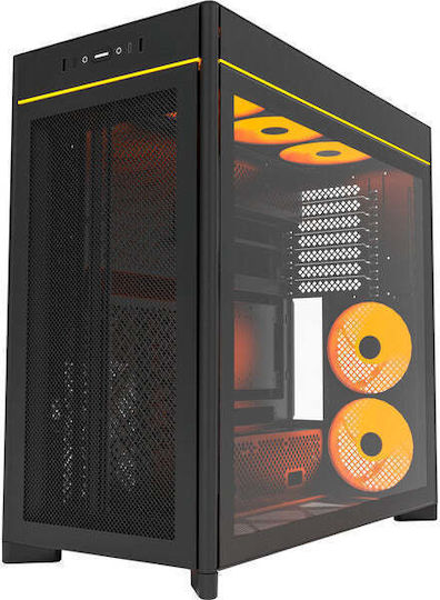 Montech HS01 PRO Gaming Midi Tower Κουτί Υπολογιστή με Πλαϊνό Παράθυρο και RGB Φωτισμό Μαύρο