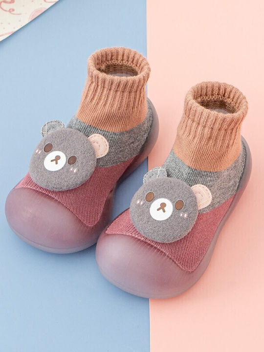 Childrenland Kids' Long Slipper Socks Pink