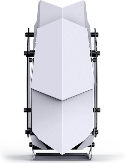 Jonsbo MOD3 Gaming Mini Tower Κουτί Υπολογιστή με Πλαϊνό Παράθυρο και RGB Φωτισμό Λευκό