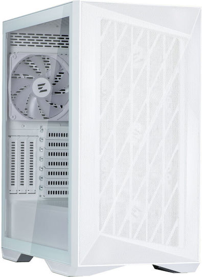 Zalman Z9 Iceberg MS Gaming Midi Tower Κουτί Υπολογιστή με Πλαϊνό Παράθυρο και RGB Φωτισμό Λευκό