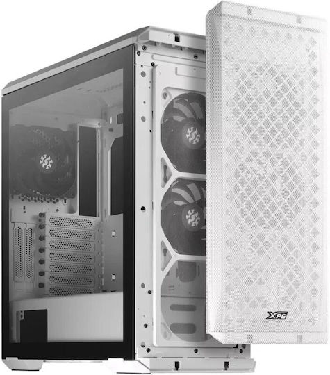 Adata XPG Defender Gaming Midi Tower Computer Case with Window Panel White