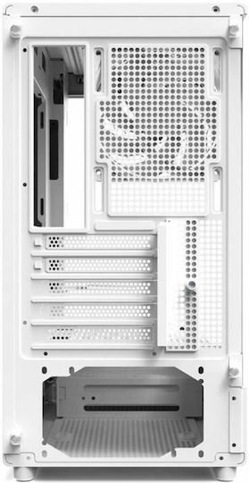 Zalman P10 Gaming Mini-Turm Computergehäuse mit Seitenfenster und RGB-Beleuchtung Weiß