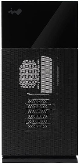 In Win 127 Gaming Midi-Turm Computergehäuse mit Seitenfenster und RGB-Beleuchtung Schwarz