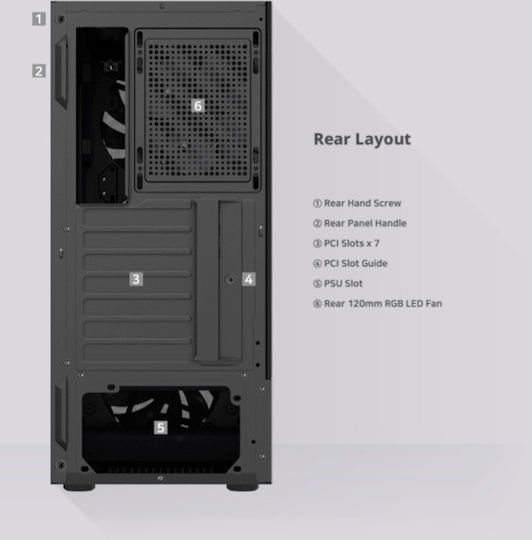 Zalman N4 Rev.1 Gaming Midi Tower Computer Case with Window Panel and RGB Lighting Black