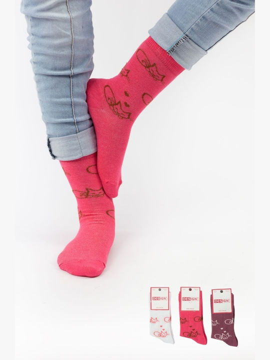Design Letters Kids' Socks Knee-High Multicolored 3 Pairs
