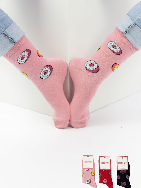 Design Letters Kids' Socks Knee-High Multicolored 3 Pairs