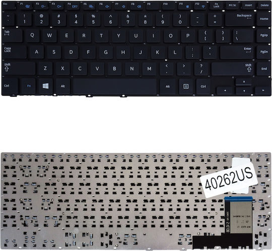 Tastatură laptop tastatură greacă Samsung Np370r4e 370r4e Np370r4e Np450r4e Np455r5j Np450r4v Np470r4e Np275e4v Np450r4q Np455r4j Np530u4e Us negru cod Oem 40437us