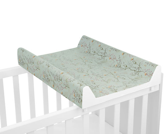 Kikka Boo Harte Wickelauflage mit Abdeckung Secret Garden aus Kunststoff Green 50x80cm