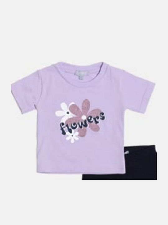 Fun Strike Lilac Maren Capri Leggings Set