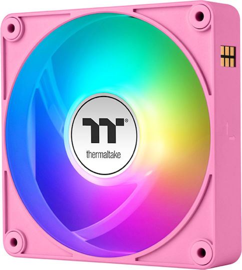 Thermaltake CT140 EX Case Fan with ARGB Lighting and Connection 3-Pin / 4-Pin PWM 3pcs Pink