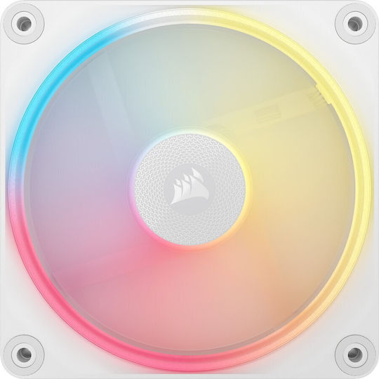 Corsair iCUE LINK LX120-R Обратен Перка Вентилатор За Кутия (2400rpm / 70cfm) С RGB Бял Осветление