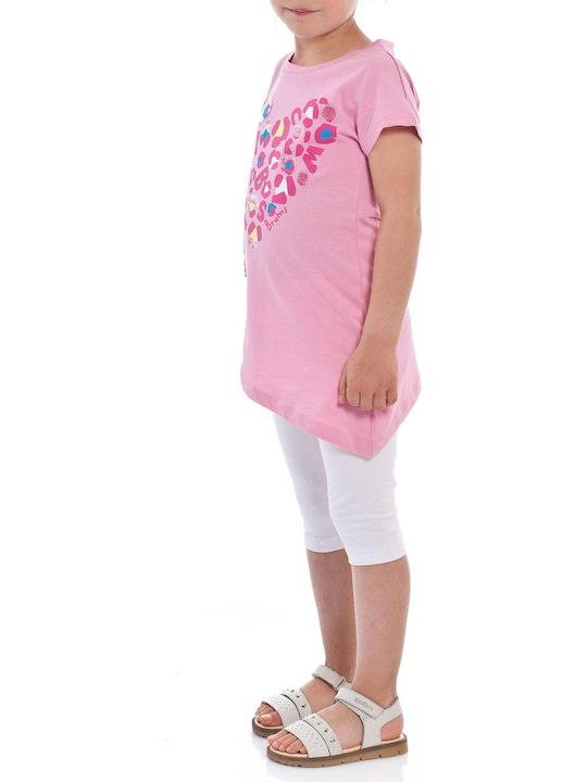 Brums Kids' Set with Shorts Summer 2pcs Pink Compl