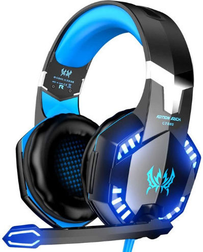 Kotion Each G2000 Over Ear Gaming Headset με σύνδεση 3.5mm / USB Μπλε