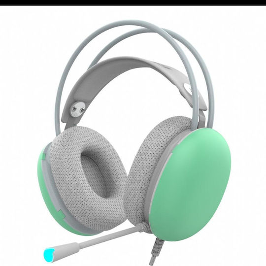 Inca IGK-X8Y Over Ear Gaming Headset με σύνδεση USB Γκρι