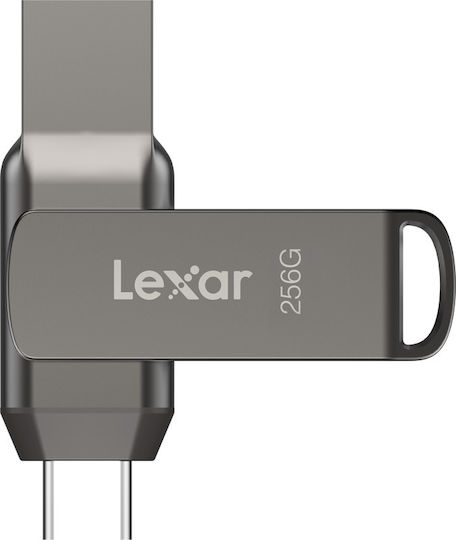Lexar Jumpdrive 256GB USB 2.0 Stick με σύνδεση USB-C & USB-A Γκρι