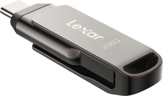 Lexar Jumpdrive 256GB USB 2.0 Stick με σύνδεση USB-C & USB-A Γκρι