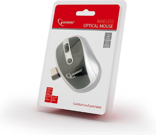 Gembird MUSW-6B-02-BG Wireless Ergonomic Mouse Black/Spacegrey